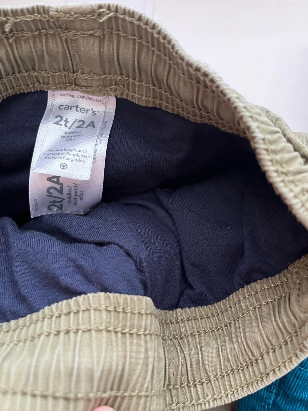 Carter’s Boys Elastic Waist Corduroy Joggers - Teal and Olive - Warm 2t/2A